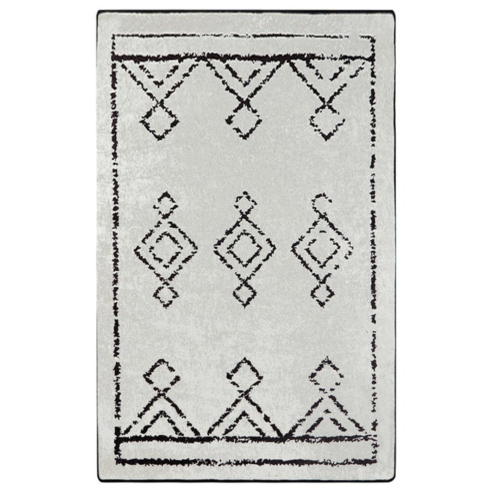 Conceptum Alfombra de pasillo Eaves 80 x 300 cm Blanco y negro Conceptum Alfombra de pasillo Eaves 80 x 300 cm Blanco y negro